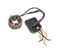 Copper Winding Stator Coil Assembly for Grinder Maintenance, Control Board Replacement Part with Wiring and Iron Structure Detail Guide