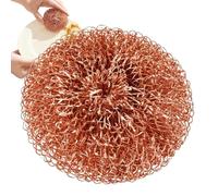 Copper Wire Sponge - Extra Strength No Scratch Scouring Ball | Non Shedding Cleaning Scrubber for Pots Pans Stove Top Tile Barbecue Grill Oil Stain Removal Kitchen Tool