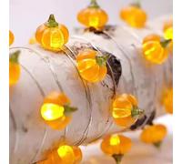Copper Wire String Lights - 30 LED Battery Powered - 3m Bendable Fairy Lights for Halloween, Christmas & Harvest Festival (Steady On Mode)