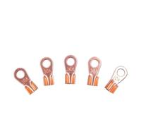 Copper Wire Terminal OT Type 3A 5A 10A 20A 30A 40A 50A 60A 80A 200A Bare Nose Lugs Crimp Open Mouth Naked Cable Connector Splice(Red Copper - 10A,50 PCS)