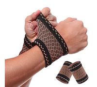 Copper Wrist Compression Brace (2 Pack), Elastic Wrist Support Sleeve Wrist Braces for Tendonitis, Arthritis, Carpal Tunnel Pain Relief, Soft Wristbands for Sports, Fitness, Training, Typing (L)