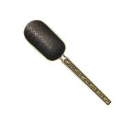 Copper Zinc Tea Scoop, Retro Style Measuring Spoon for Loose Tea | Heavy Duty, Comfortable Handle, Black Finish, for Ground Coffee and Daily Tea Ceremony Use