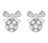 Copper Zirconia Butterfly Clips Non-Pierced Earrings | Gold plated copper, non-pierced design, comfortable mechanism, suitable for sensitive ears