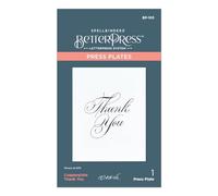 Copperplate Thank You Press Plate from The Copperplate Everyday Sentiments Collection by Paul Antonio