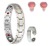 CopperPulse Prostate Wellness Band & Ring, Copper Pulse Prostate Wellness Band + Coppermag Prostate Therapy Ring, Copper Ring + Copper Wristband, for Men Prostate Relief (Silver)