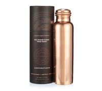 CopperStudio PureSmooth Copper Water Bottle- 1 Litre/ 34oz, 99% Pure Copper, BPA free Handcrafted, Leak-Proof, Smooth finish with Shine, For health benefits, Copper vessel for Drinking Water