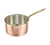 CopperStudio Signature 8” CopperSaute Pan, Hand-Hammered Copper, Non-Reactive tin Lining. Riveted cast-Bronze Handle. Electric stovetop Safe, Oven Safe, PFAS-Free, Broiler Safe to 425°F