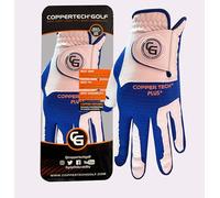 Coppertech BEST GOLF GLOVES PLUS ELITE GRIP GOLF GLOVE - WHITE/ROYAL BLUE