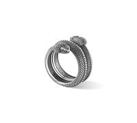 COPPERTIST.WU Amphisbaena Triple Layer Ring Snake Ring 925 Sterling Silver Rings Serpent Reptile Animal Vintage Aesthetic Jewelry for Men Women (925 Sterling Silver, O)