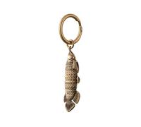 COPPERTIST.WU Arowana Fidget Keychain Brass Fish Key Chain w Keyring Novelty Gifts for Men Women Car Key Decor