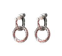 COPPERTIST.WU Celestial Flow Yin Yang Earrings S925 Silver Hoop Earrings, Unisex Small & Large Hoops or Clip-On Earrings, Minimalist Spiritual Jewellery Gift (Clip-On)