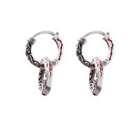 COPPERTIST.WU Celestial Flow Yin Yang Earrings S925 Silver Hoop Earrings, Unisex Small & Large Hoops or Clip-On Earrings, Minimalist Spiritual Jewellery Gift (Pierced - Small)