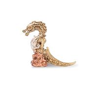 COPPERTIST.WU Dragon Box Opener Home Office Dragon Statue Decor Ornament Sculpture Gift for Men Women (Brass & Silver)