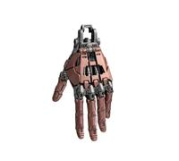 COPPERTIST.WU Mechanical Hand Pendant Necklace, Movable Finger Joints Robot Hand Charm Jewelry for Men Women (Copper)