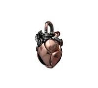 COPPERTIST.WU Mechanical Heart Pendant Necklace - Beating Heart Jewelry Steampunk Halloween Fidget Gift for Men Women