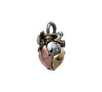 COPPERTIST.WU Mechanical Heart Pendant Necklace - Beating Heart Jewelry Steampunk Halloween Fidget Gift for Men Women