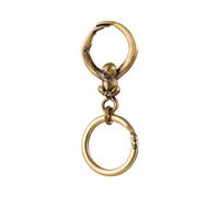 COPPERTIST.WU Monkey Keychain Brass Snap Key Chain w Keyring Novelty Gifts for Men Women Car Key Decor, Brass, S