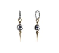 COPPERTIST.WU Moonblade Solarblade Earrings 925 Sterling Silver Celestial Sword Dangle Earrings for Women Men (Moonblade Earrings)