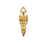 COPPERTIST.WU Pendulum Pendant Necklace, Creative and Unique Design Gift for Men and Women, Customizable Energy Stone,18K Gold Vermeil