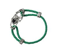 COPPERTIST.WU Spider Rope Bracelet Handmade Adjustable Braided Wristband Unique Jewelry Gift for Him & Her,Obsidian & Red Agate Gemstone (White Bronze&Braided Rope)