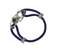 COPPERTIST.WU Spider Rope Bracelet Handmade Adjustable Braided Wristband Unique Jewelry Gift for Him & Her,Obsidian & Red Agate Gemstone (White Bronze&Milan rope)