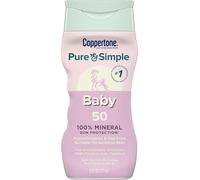 Coppertone Pure & Simple Baby SPF 50 Sunscreen Lotion, Tear Free, Water Resistant, #1 Pediatrician Recommended Brand, Plus 100% Natural Botanicals, 6 Ounce