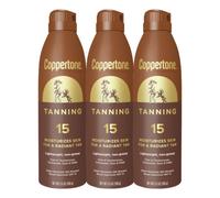Coppertone Tanning Sunscreen Spray SPF 15 Broad Spectrum Tanning Sunscreen Water Resistant Sunscreen 5.5 Oz Pack of 3