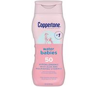 Coppertone WaterBabies Sunscreen Lotion Broad Spectrum SPF 50 (8 Fluid Ounce) (Packaging may vary)