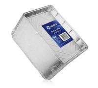 Coppice 50 Foil Trays - Disposable Aluminium Trays for Baking, Roasting, BBQ & Food Storage | 32 cm × 20 cm × 3 cm | Oven, Air Fryer, Freezer & Microwave Safe | 50 Pack Aluminium Foil Containers