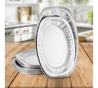 Coppice Aluminium Foil Platters For Parties, Buffets & Entertaining. 8 Large 42 X 28Cm & 8 Small 35 X 24Cm. Freezer & Oven Safe