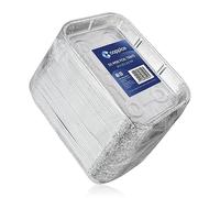 Coppice Mini Aluminium Foil Tray for Baking, BBQ, Roasting, Grilling & Food Storage | 19cm x 13cm x 2.5cm | Freezer, Microwave, Air Fryer & Oven Safe (50 Trays)