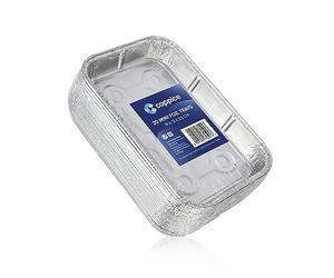 Coppice Mini Aluminium Foil Tray for Baking, BBQ, Roasting, Grilling & Food Storage | 19cm x 13cm x 2.5cm | Freezer, Microwave, Air Fryer & Oven Safe (20 Trays)