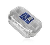 Coppice Strong Aluminium Foil Tray with Plastic Lid for Baking, BBQ, Roasting, Grilling, Air Fryer & Food Storage | 20cm x 13cm | Freezer, Microwave & Oven Safe | 10 pack (Depth 4cm)