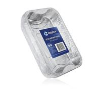 Coppice Strong Aluminium Foil Trays for Baking, BBQ, Roasting, Grilling, & Food Storage | 29cm x 19cm x 5cm | Freezer, Microwave & Oven Safe (10 Trays)