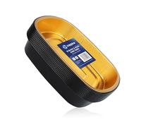 Coppice Strong Gold & Black Aluminium Foil Trays for Baking, BBQ, Roasting & Serving | Freezer, Microwave & Oven Safe | 10 Pack (Small)