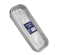 Coppice Strong Long Aluminium Foil Tray for BBQ Ribs & Fish | 38cm x 14.5cm x 4cm | Freezer, Oven & Food Safe | 10 Pack