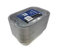 Coppice Strong Rectangular Aluminium Foil Tray for Air Fryer, Roasting, Grilling, BBQ & Food Storage | Freezer, Microwave & Oven Safe | 20cm x 13cm x 6cm (50 Containers)