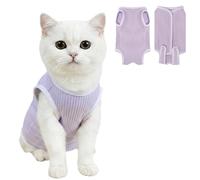 Coppthinktu Cat Recovery Suit Cat Onesie, Breathable Anti-Licking Cat Surgery Recovery Suit Female, Kitten Spay Recovery Suit for Cats After Surgery, Cats Surgical Body Suits for Abdominal Wounds