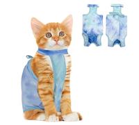 Coppthinktu Cat Recovery Suit Cat Onesie for Cats After Surgery, Cat Spay Surgery Recovery Suit for Abdominal Wounds, Breathable Cat Body Surgical Suit for Female Kitten Cone of Shame Alternatives