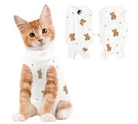 Coppthinktu Cat Recovery Suit Female, Breathable Cat Onesie After Surgery Female for Abdominal Wounds or Skin Diseases, Surgery Recovery Suit Kitten Surgical Onesie After Spay Wear Anti Licking