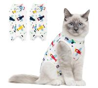 Coppthinktu Cat Recovery Suit Female Cats Onesie for Cats, Breathable Cat Surgery Suit for Surgical Abdominal Wounds Skin Diseases, Cute Kitten Spay Recovery Suit E-Collar Alternative Anti Licking
