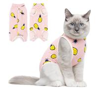 Coppthinktu Cat Recovery Suit Female Cats Onesie for Cats, Breathable Cat Surgery Suit for Surgical Abdominal Wounds Skin Diseases, Cute Kitten Spay Recovery Suit E-Collar Alternative Anti Licking