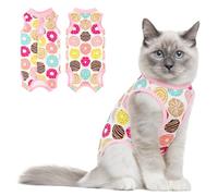 Coppthinktu Cat Recovery Suit Female Cats Onesie for Cats, Breathable Cat Surgery Suit for Surgical Abdominal Wounds Skin Diseases, Cute Kitten Spay Recovery Suit E-Collar Alternative Anti Licking