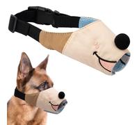 Coppthinktu Dog Muzzle Dog Mouth Guard, Cute Cartoon Dog Muzzles to Prevent Biting Adjustable Dog Mouth Cover, Soft Dog Muzzle for Small Medium Large Dog Mussels for Dog Allow Panting Drinking