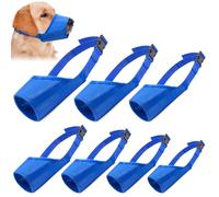 Coppthinktu Dog Muzzle Suit, 7PCS Dog Muzzles for Biting Barking Chewing, Adjustable Dog Mouth Cover for Small Medium Large Dogs, Soft Comfortable Dog Muzzle for Long Snout