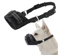 Coppthinktu Mesh Muzzle for Small Medium Large Sized Dogs, Breathable Dog Mouth Cover with Reflective Straps Mouth Cover, Dog Muzzles to Prevent Biting for Vet Visits Allows Panting (XLarge)