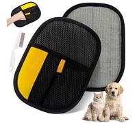 Coppthinktu Pet Hair Removal Glove for Cats & Dogs, 2PCS Electrostatic Pet Hair Removal with a Grooming Comb, Reusable & Washable Magic Brush Hair Remover for Laundry, Carpet, Car Seat, Couch