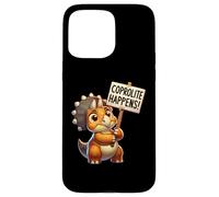 Coprolite Happens, Triceratops Lover, Paleo Dinosaur Humor Case for iPhone 15 Pro Max