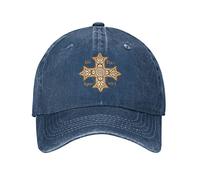 Coptic Orthodox Cross White Unisex Ball Cap Vintage Baseball Cap Classic Duck Tongue Cap for Hip Hop Sport Hiking