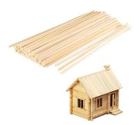 Coptiner 100 Pcs Balsa Wood,Natural Square Wooden Dowels Hardwood Strips for Popsicle Sticks,Diorama Materials,Carving Craft DIY Model,Lollipop Sticks(5x5x300mm)